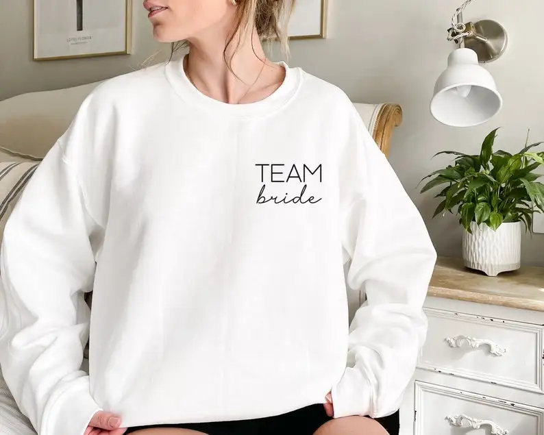 Team Bride Shirt, Bridesmaids Proposal Gifts, Sweater, Maid of Honour Gifts, Maid of Honor Proposal, Bridal Party 100%cotton top