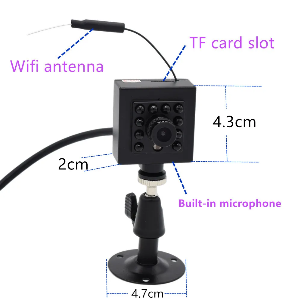 Camhipro 8MP 2MP 5MP HD SD Card Built-in Audio Video 940nm IR Night Vision Wifi Wireless IP Birdhouse Camera With Double Bracket
