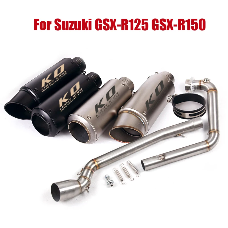 

For Suzuki GSX-R125 GSX-R150 GSX-S150 Motorcycle Exhaust Muffler Pipe Escape End Tip Front Header Connect Link Tube Slip On