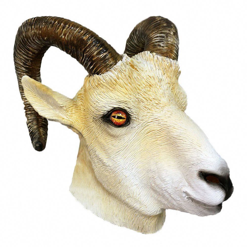 Animal Latex masks Antelope Head Mask,Latex Goat Full Face Masks Fantasy Costume