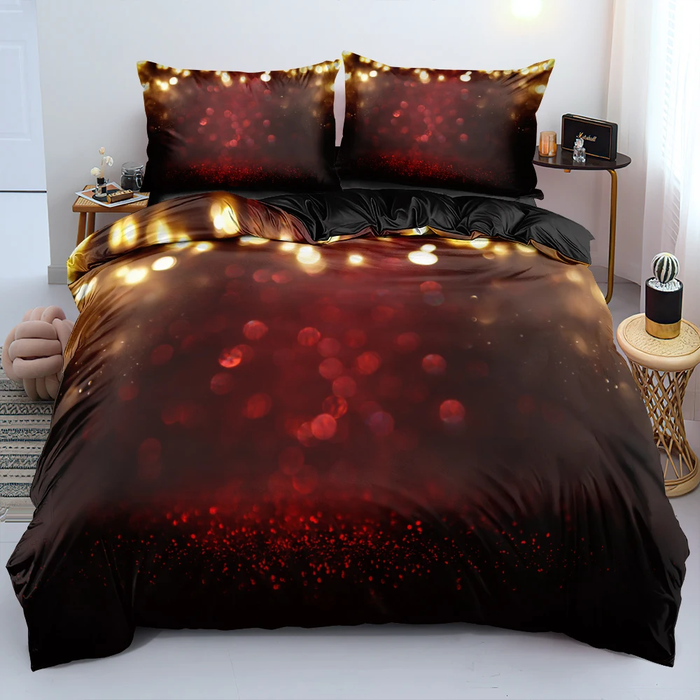 

3D Custom Aesthetic Bed Linen Marry Christmas Bedding Sets Red Comforter/Quilt/Duvet Cover 230x230 King Queen Single Bedspreads