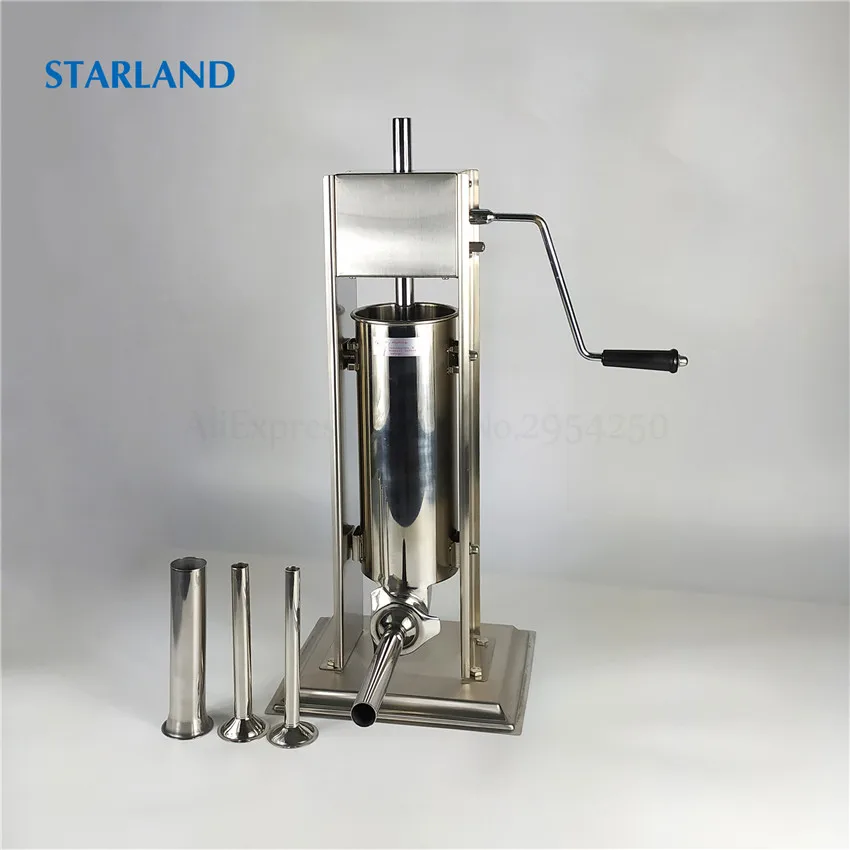 Máquina para hacer Churros de España, embutidor de salchichas de acero inoxidable, embutidor de salchichas Vertical, máquina de moldeo de Churros extrusora de carne, 3L