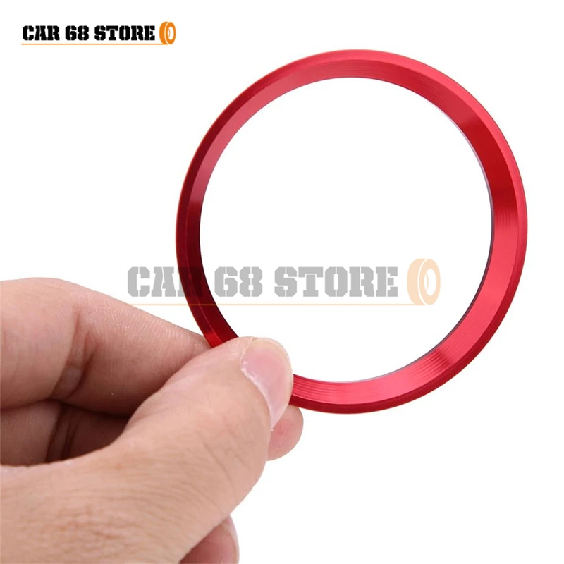 Car Steering Wheel Ring Cover Trim Aluminum Alloy Auto Interior Part  for Mercedes Benz CLA GLK A Class W204 W246 W176 W117 Red