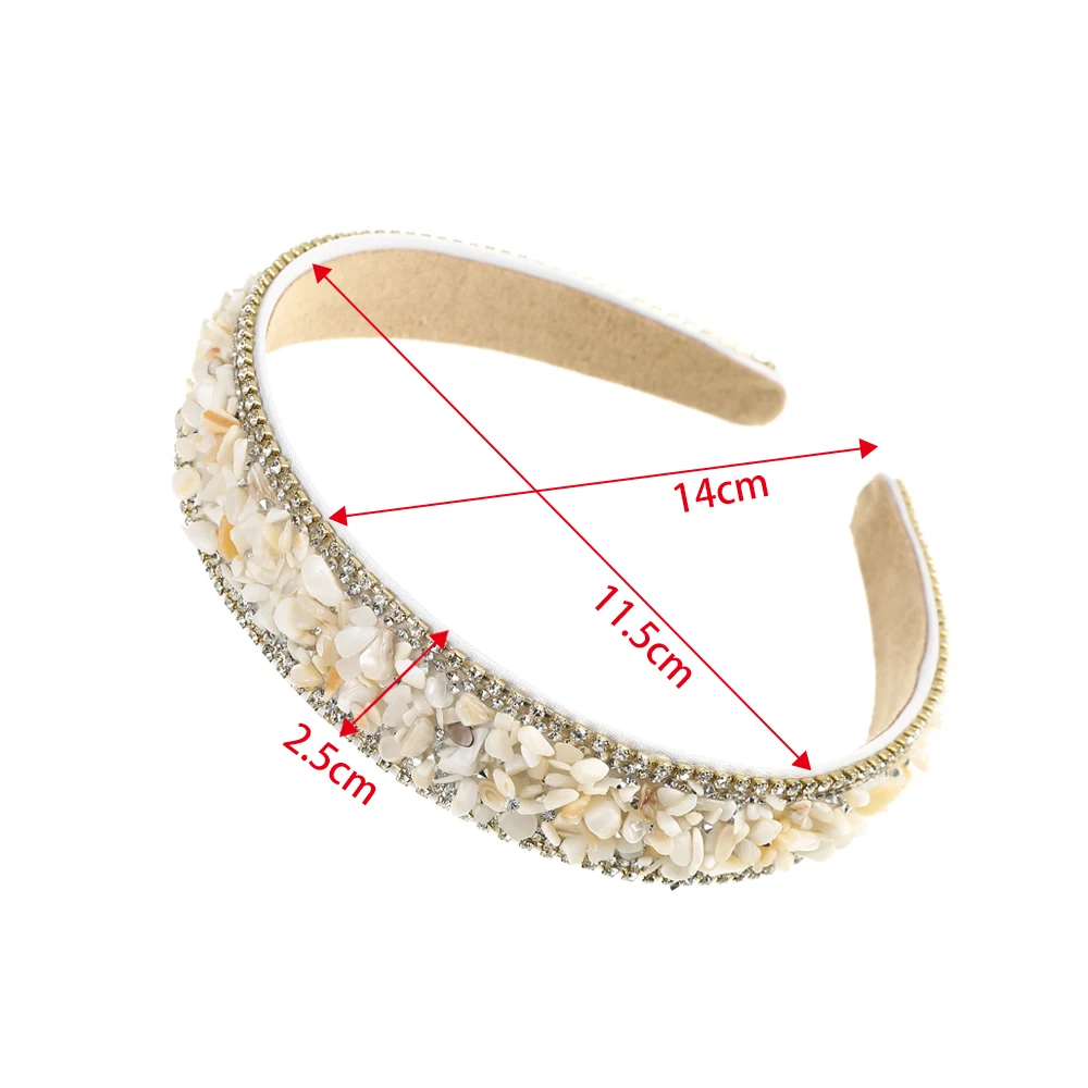 Women Rhinestone Headband Colored Irregular Stone Crystal Hair Hoop Hair Ornament Bridal Crown Hair Accessories Holiday Party