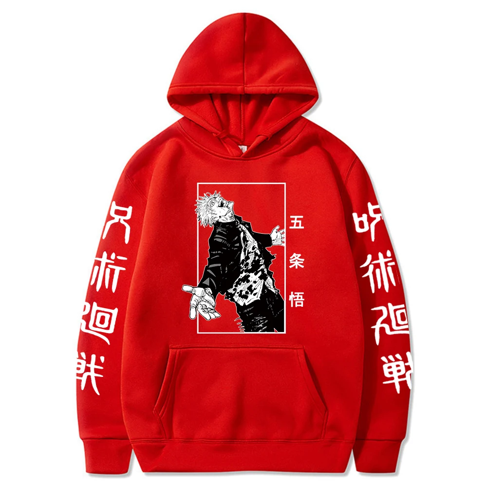 Male Anime Hoodies Sweatshirt Funny Manga Satoru Gojo Graphic Men Casual Harajuku Hoody Clothes