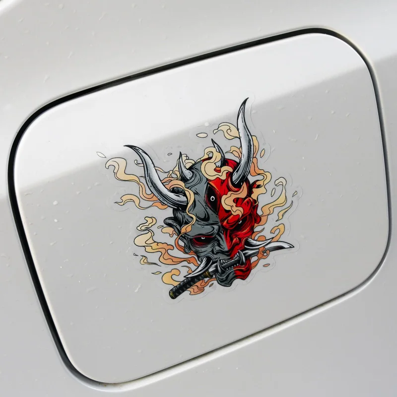 Noizzy Japanese Prajna Car Stickers Hannya Auto Decal Red Demon Window Devil Bumper Vinyl Fuel Tank Motorcycle Laptop Styling