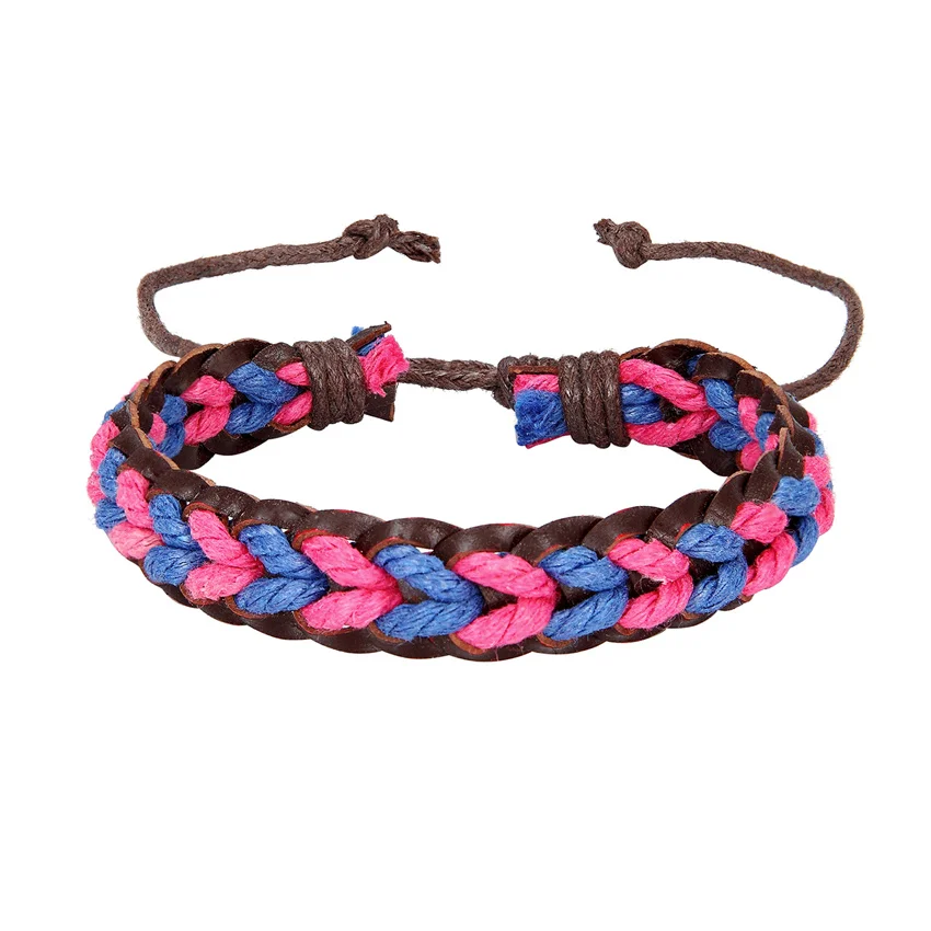 2019 New Handmade Men Leather Bracelet Women Cowhide Braided Multi Layer Wrap Bracelet Man Exquisite Gift Pulseras Para Hombre