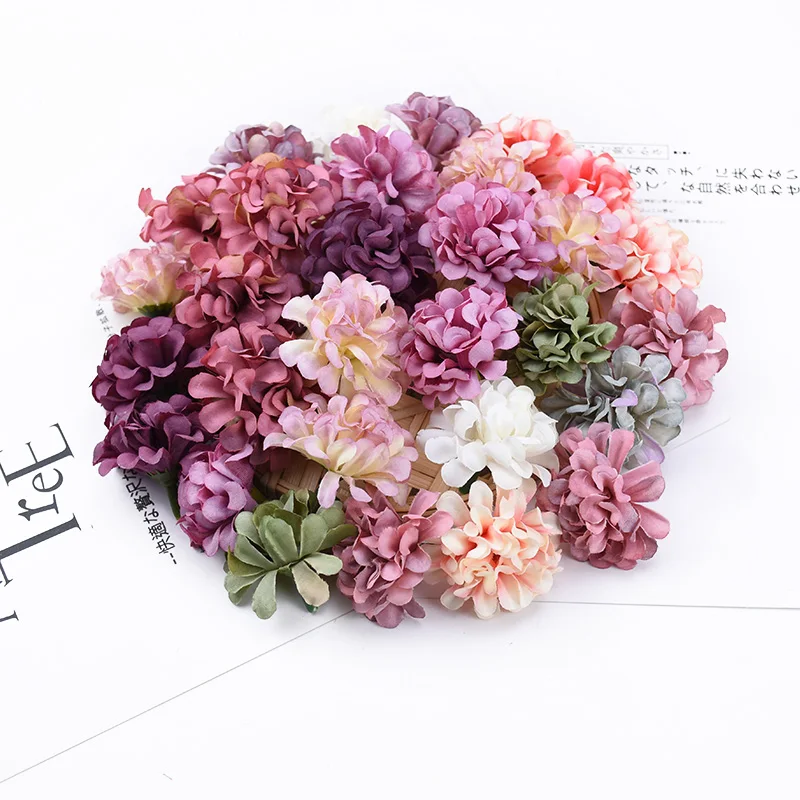 20 Pieces Fake Carnation Wedding Flower Head Christmas Scrapbooking Home Decor Bridal Accessories Clearance Artificial Flowers