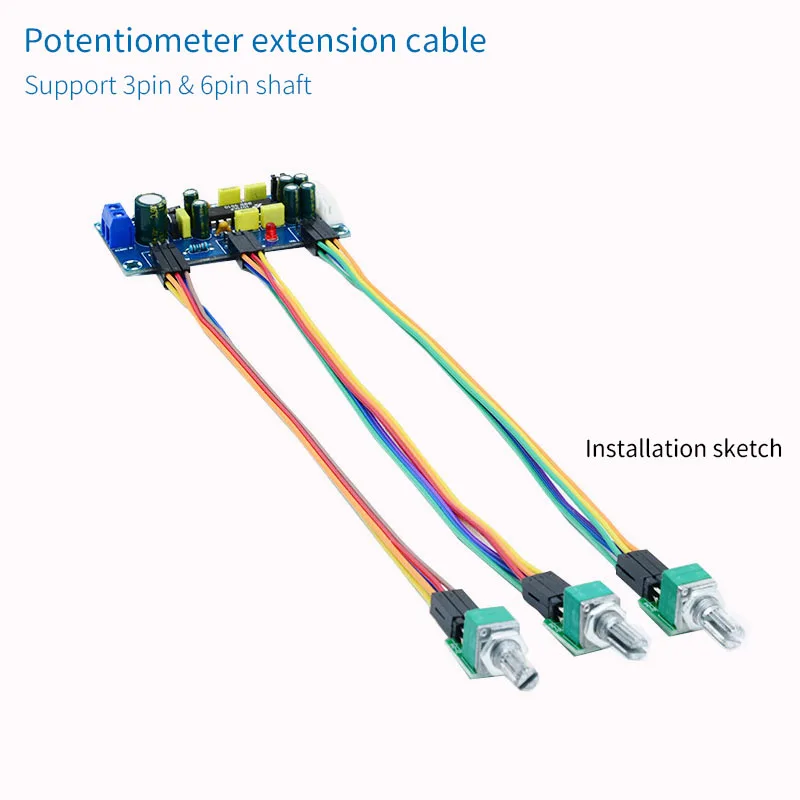 UNISIAN Potentiometer extension cable 2.54-6p DuPont audio extend wire 2.54-3pin Potentiometer lead-out line for home amplifier