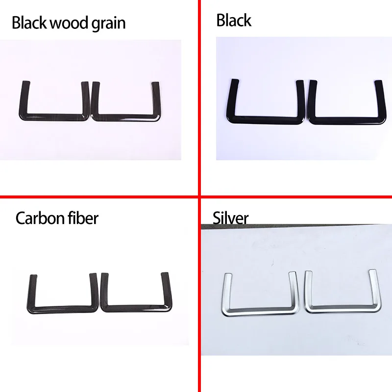 2pcs Carbon Fiber ABS Plastic Rear Seat Net Bag Panel Trim For Range Rover Sport Evoque Discovery Sport Car-Styling Accessory