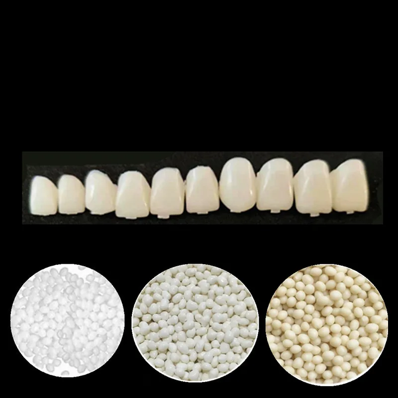 

10pcs dental Oral Fake Teeth Tooth covers molds with 3Colors Repair Snap on Smile Veneers Dentures Adhesive Beads Cosmetic kits