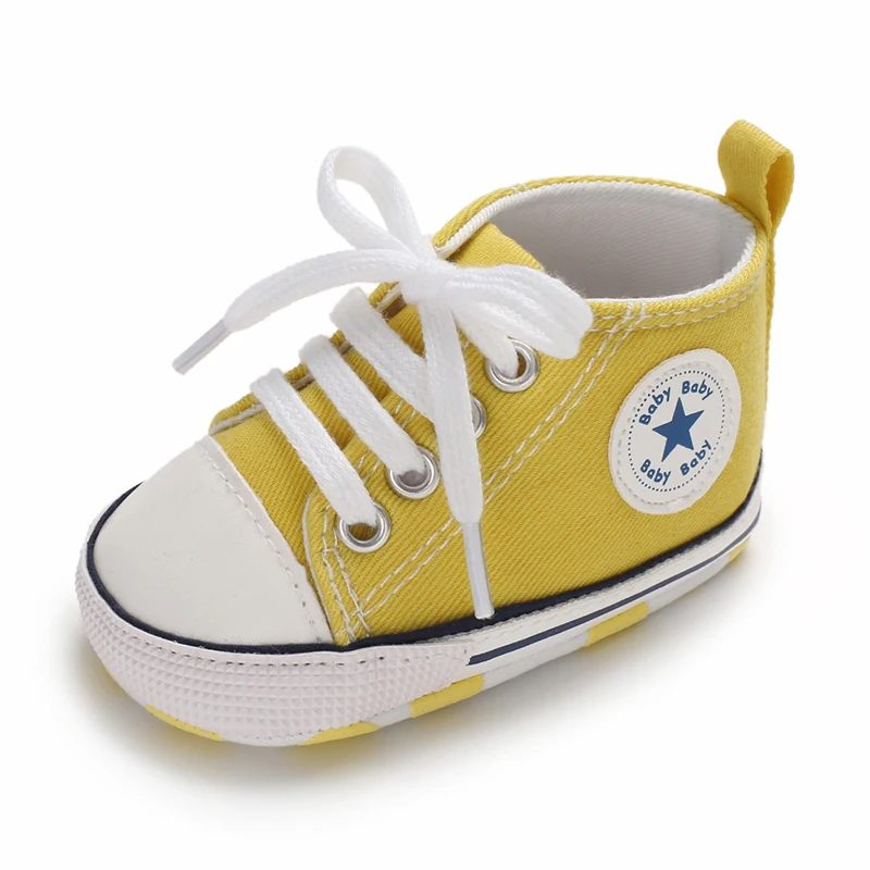 Canvas-Turnschuhe für Babys, Jungen und Mädchen, Lauflernschuhe für Kleinkinder, rutschfest, weiche Sohle, klassische Schuhe für Neugeborene, 0–18 Monate – Detail 26