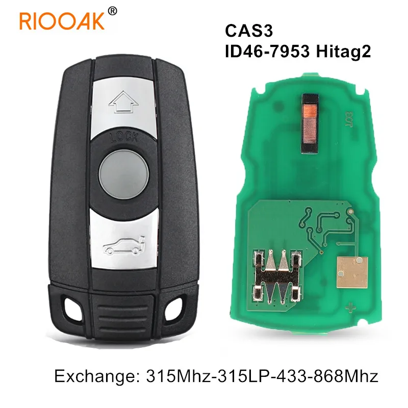 

For BMW CAS3 System E92/93 E60/61 3/5 Series X5 X6 Z4 Exchangeable 315LP 315 433 868MHz ID46 7953 Remote Smart Key