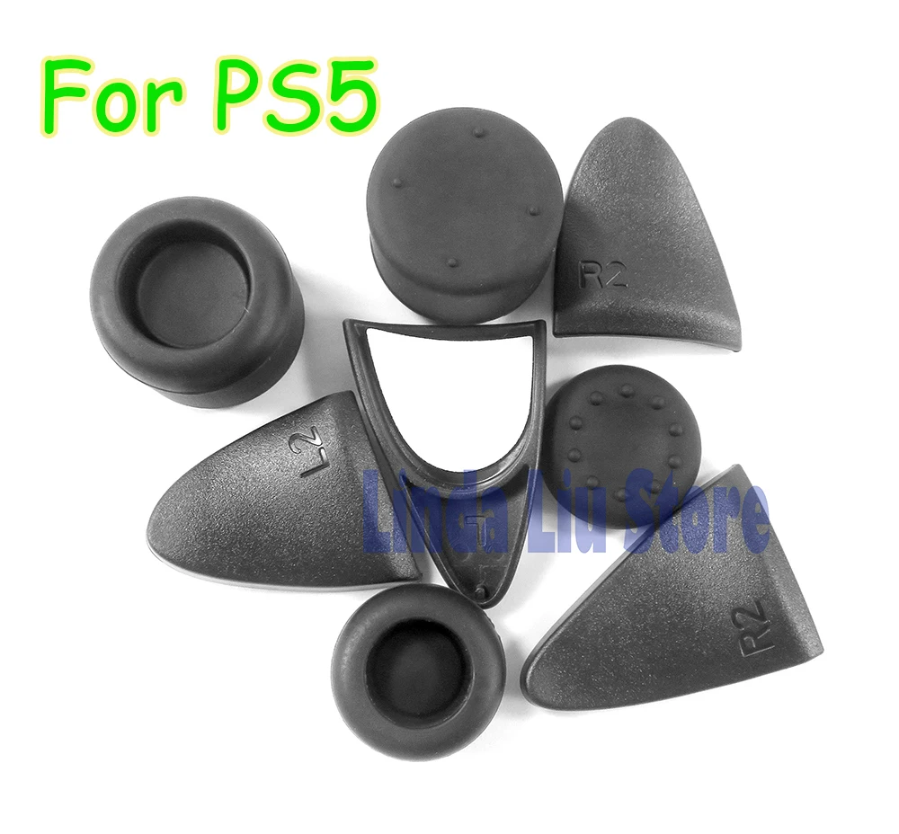 

20sets/lot For Sony PS5 Controller 8 in 1 Thumb Stick Grip Joystick cover L2 R2 Extenders Button Trigger Silicone Rocker Cap