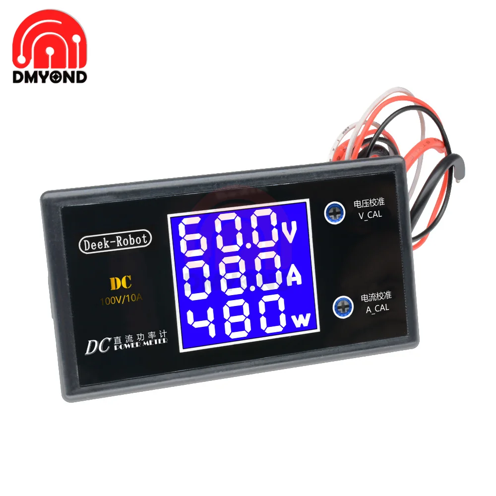 DC 0-100V 5A 10A 250W 1000W LCD Digital Voltmeter Ammeter Wattmeter Voltage Current Power Meter Volt Detector Tester Monitor