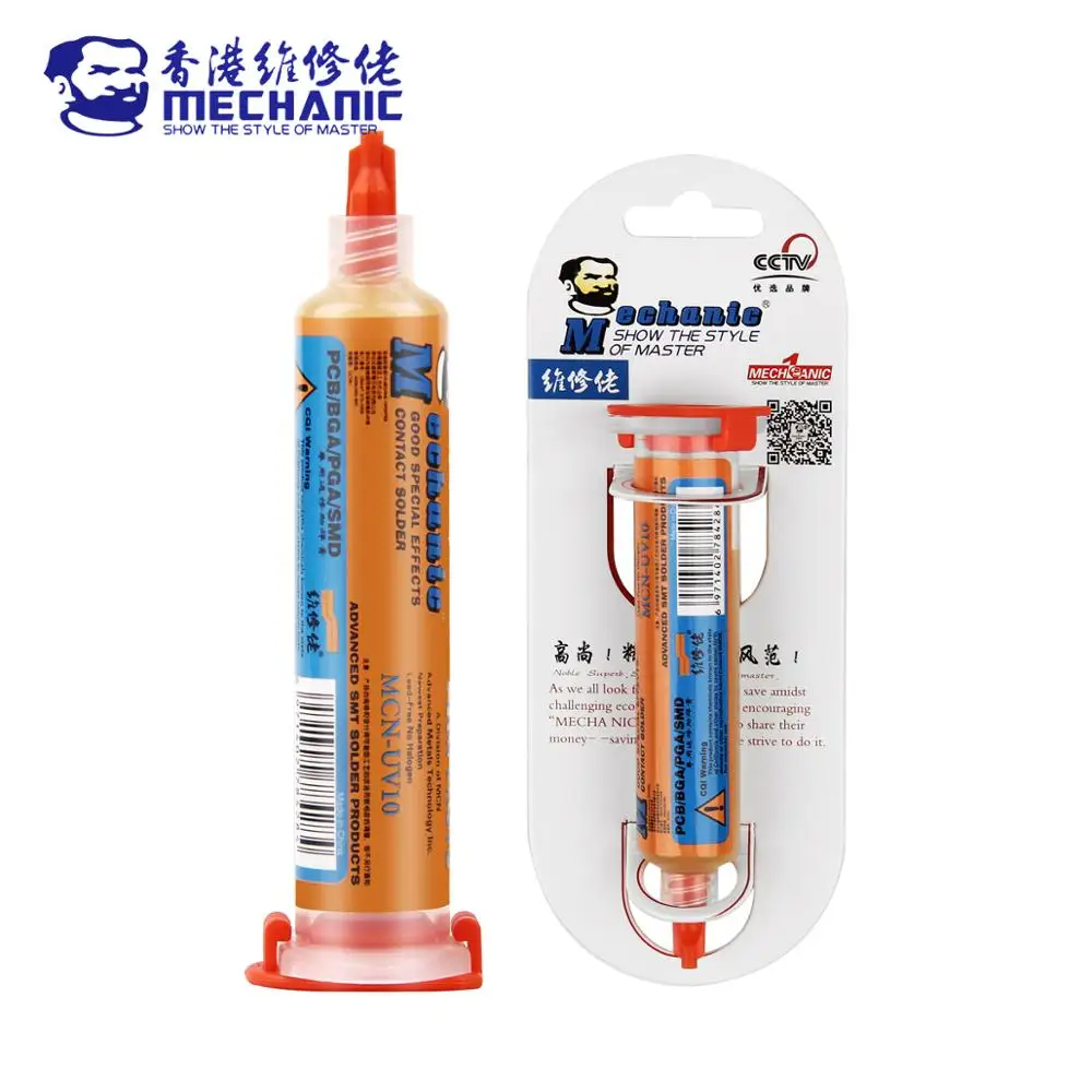 MECHANIC UV Series Mild Rosin Halogen-Free Lead-Free Solder Flux No-Clean Soldering Flux Paste For PCB BGA SMD SMT Board Repair