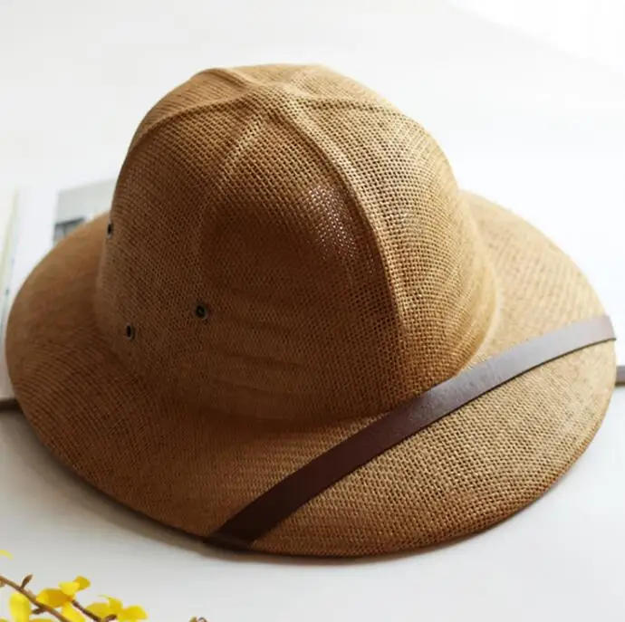 

Vietnamese Children's Straw Hat Dome Cap Student Kids Summer Vintage