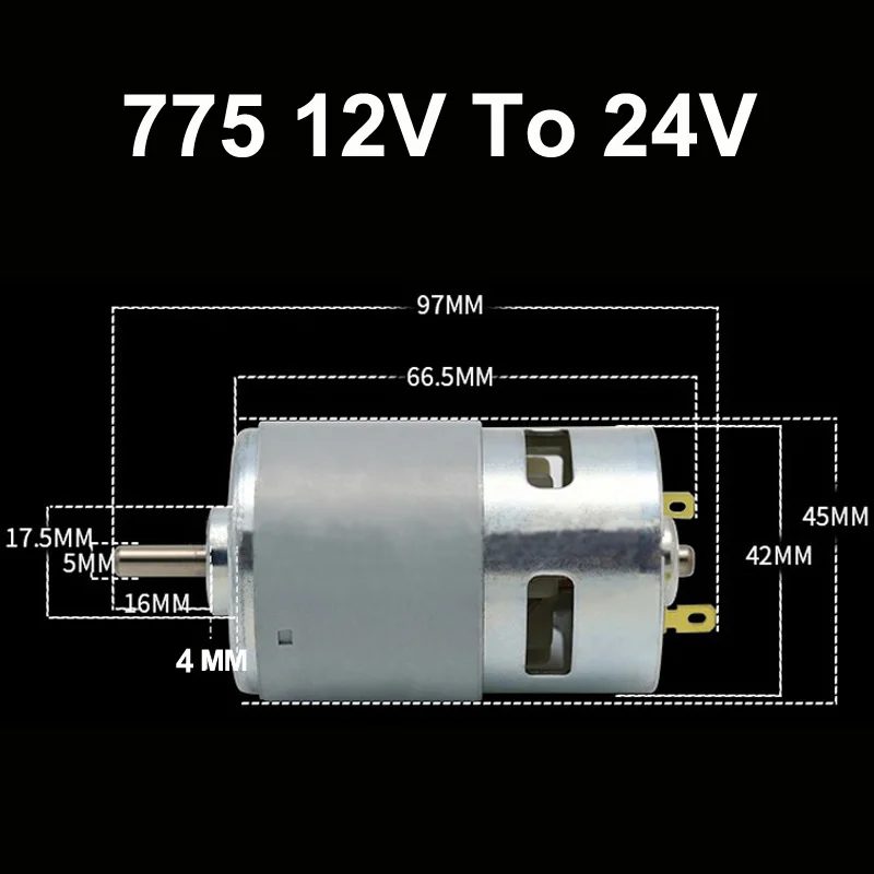 12V 24V DC High Speed Motor 6000-12000RPM Shaft Diameter 5MM Reversed Adjustable Speed Electric DC 12V Motor With Ball Bearing