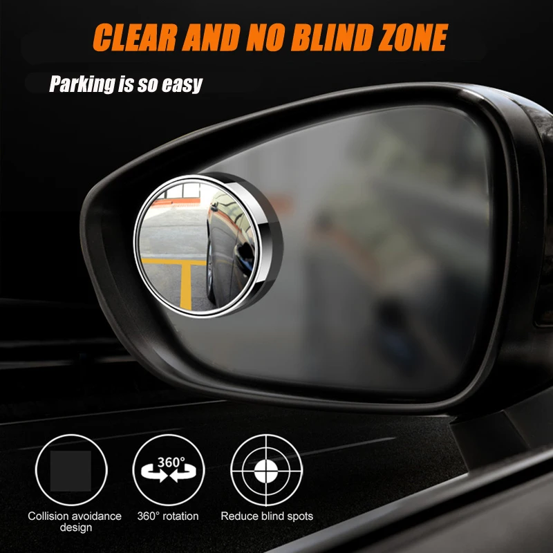 1x Car Small Round Side Blindspot Rearview Parking Mirror For BMW E46 E53 E90 E82 E60 X3 E83 E91 Touring X5 E70 X6 E71 E36 Coupe