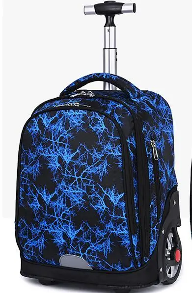 18 Inch School Trolley backpack for boys teenagers travel trolley bag On wheels Children wheeled backpack Rolling luggage Bag