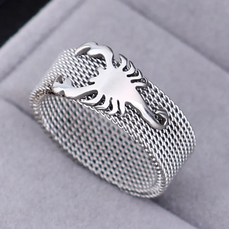  8mm Stainless Steel Scorpion Ring For Men and Women 316L Stainless Steel Charm Ring