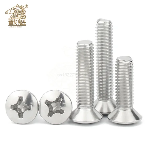 Imagen 2 del producto Tornillo medio ovalado de cabeza avellanada elevada Phillips, M2, M2.5, M3, M4, M5, M6, GB820, DIN966, A2-70, 304