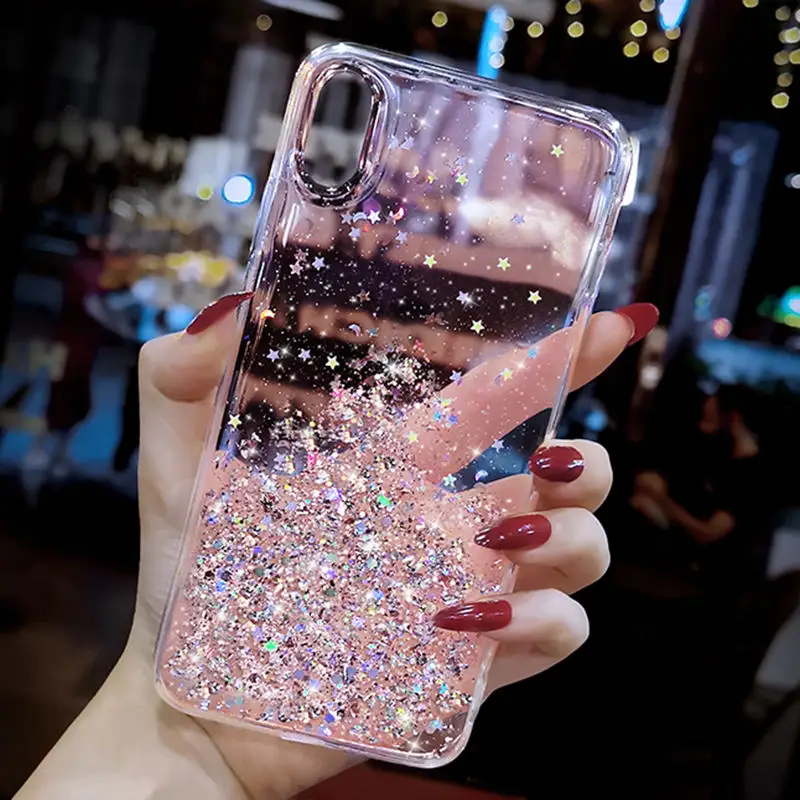 Bling Glitter etui na telefony do samsung galaxy A41 A415 A415F DS krzemu miękki futerał pełna pokrywa dla samsung A 41 451 451F tylna okładka