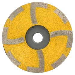 Solidure 4 inch 100mm resin filled diamond grinding cup wheels with Iron backer for grinding stone,concrete and tiles