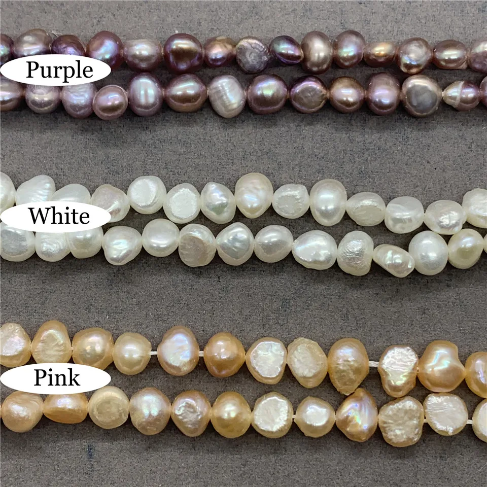 3 Colors Freshwater Accidental Pearl Cross Hole Irregular Shape DIY for Jewelry