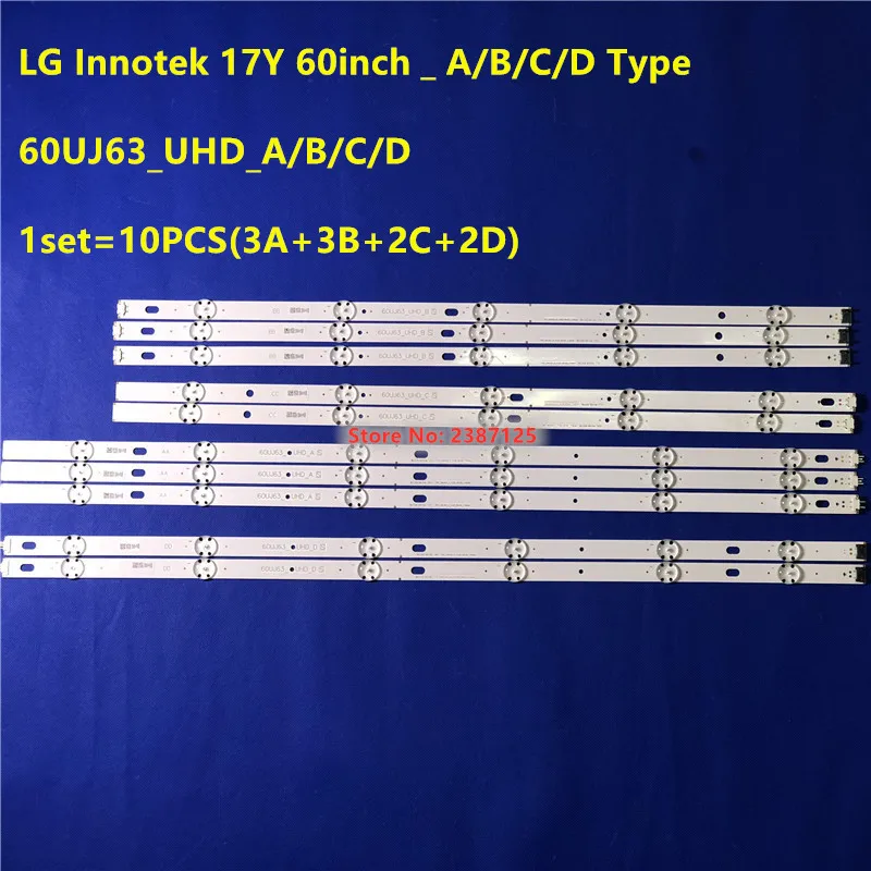 Imagem -06 - Tira de Retroiluminação Led para 60uj6050 60uj6300 60uj6307 65uj6309 60uj6320 60uj6500 60uj63 _ Uhd a b c d Eav63673006 Nc600dge Aafx3