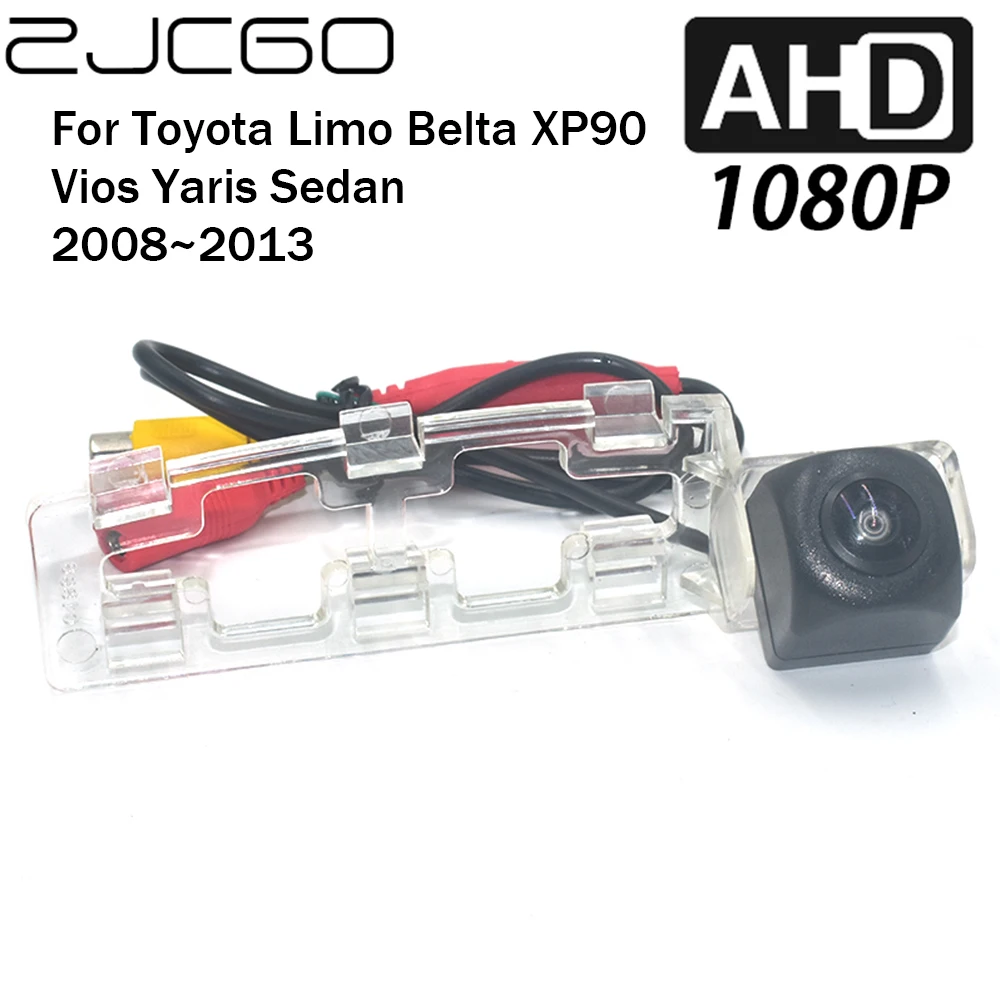 

ZJCGO Car Rear View Reverse Backup Parking AHD 1080P Camera for Toyota Limo Belta XP90 Vios Yaris Sedan 2008~2013