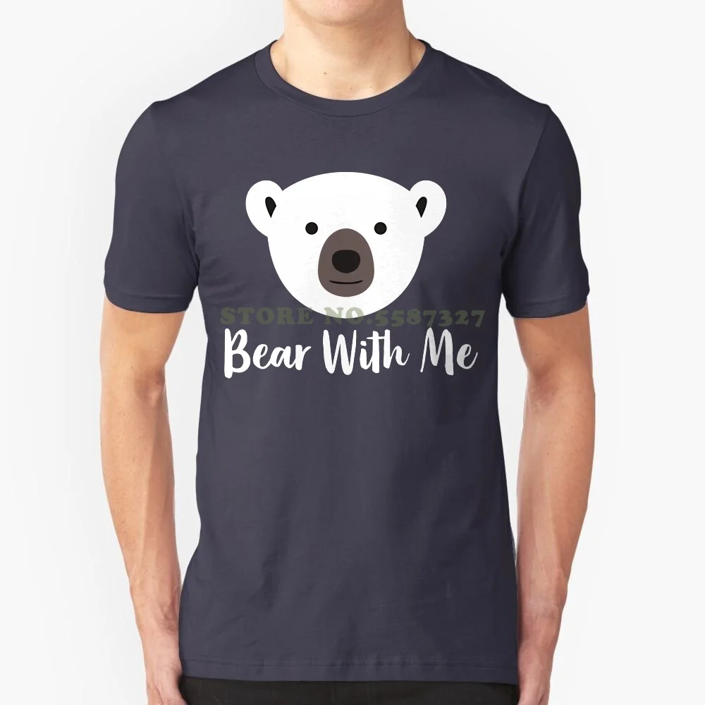 Printed T Shirt Men's Short Sleeve O-Neck T Shirts Summer Stree Twear Bear With Me Polar Bear Shirt