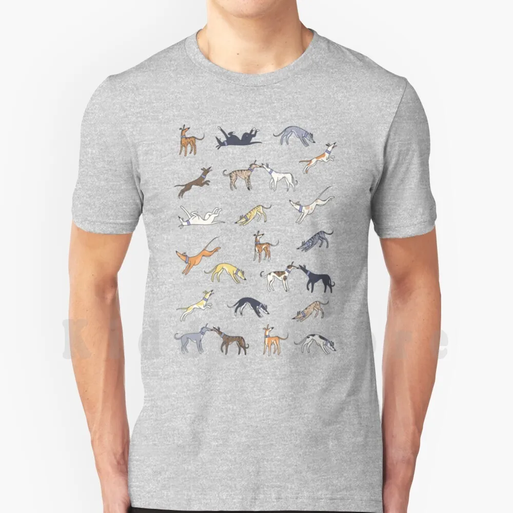 Leaps And Hounds ( White ) T Shirt Men Cotton Cotton S-6xl Greyhounds Whippet Italian Greyhound Dogs Greyhound Rescue