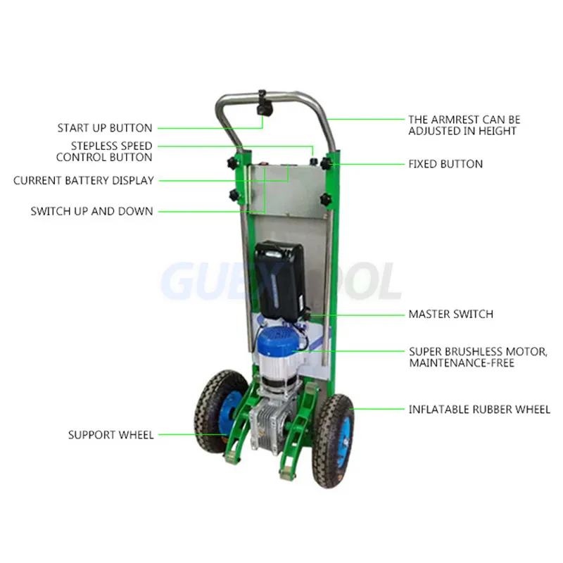 Imagem -04 - Máquina de Escalada de Escada Elétrica Ferramenta Escada Carrinho de Mão do Carro Alpinista Carrinho de Escalada Caminhão Plano 250kg 850w