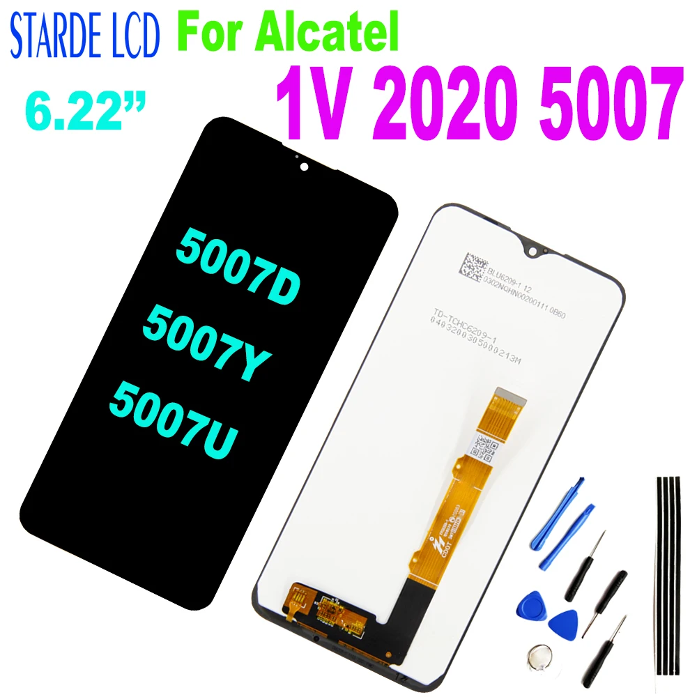 

ЖК-дисплей и сенсорный датчик в сборе для Alcatel 1V 2020 5007D 5007Y 5007U 5007, сменный экран для Alcatel 1V 2020