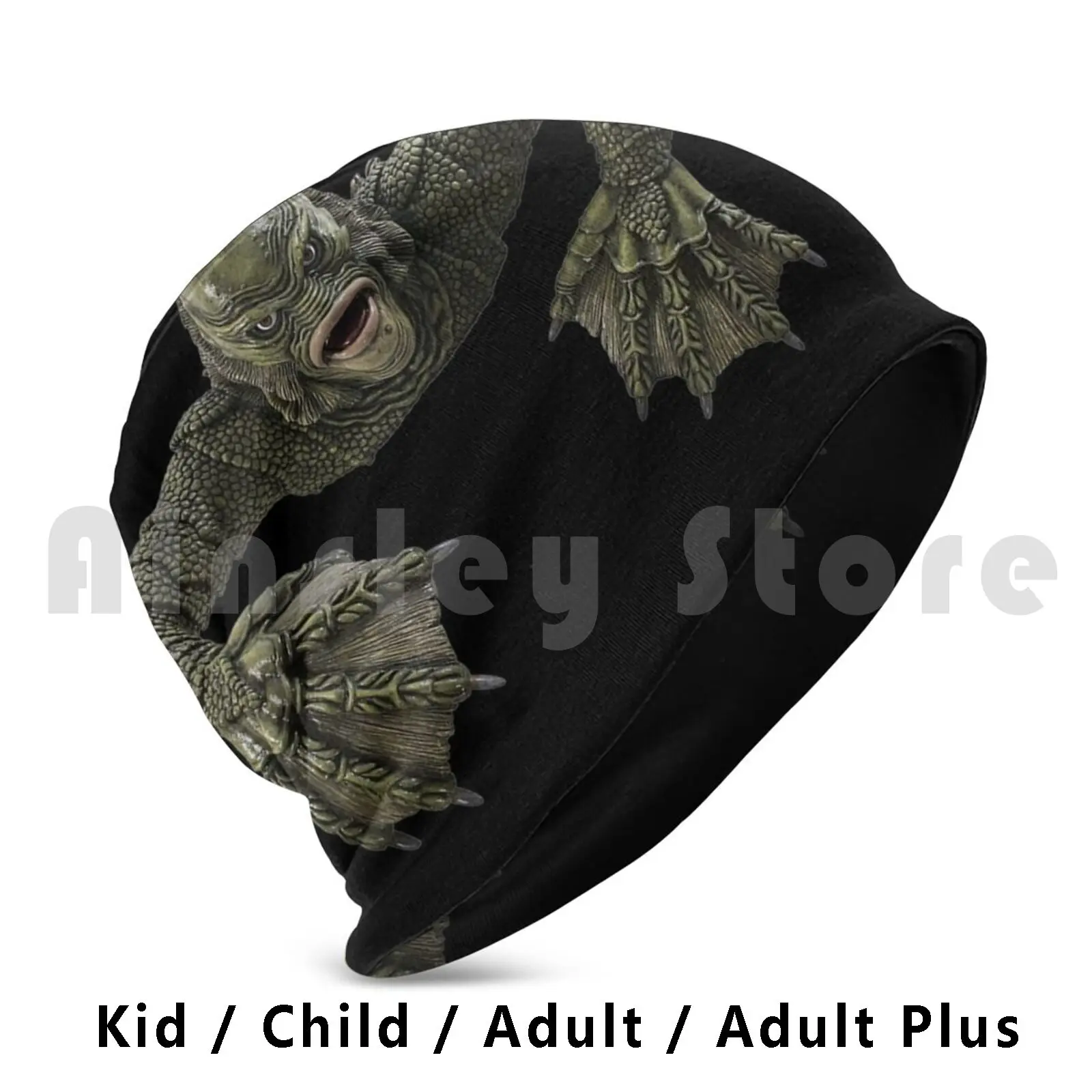 Gill Man Beanies Pullover Cap Comfortable Creature Black Lagoon Gillman Gill Man Universal Monsters Monster Amphibian