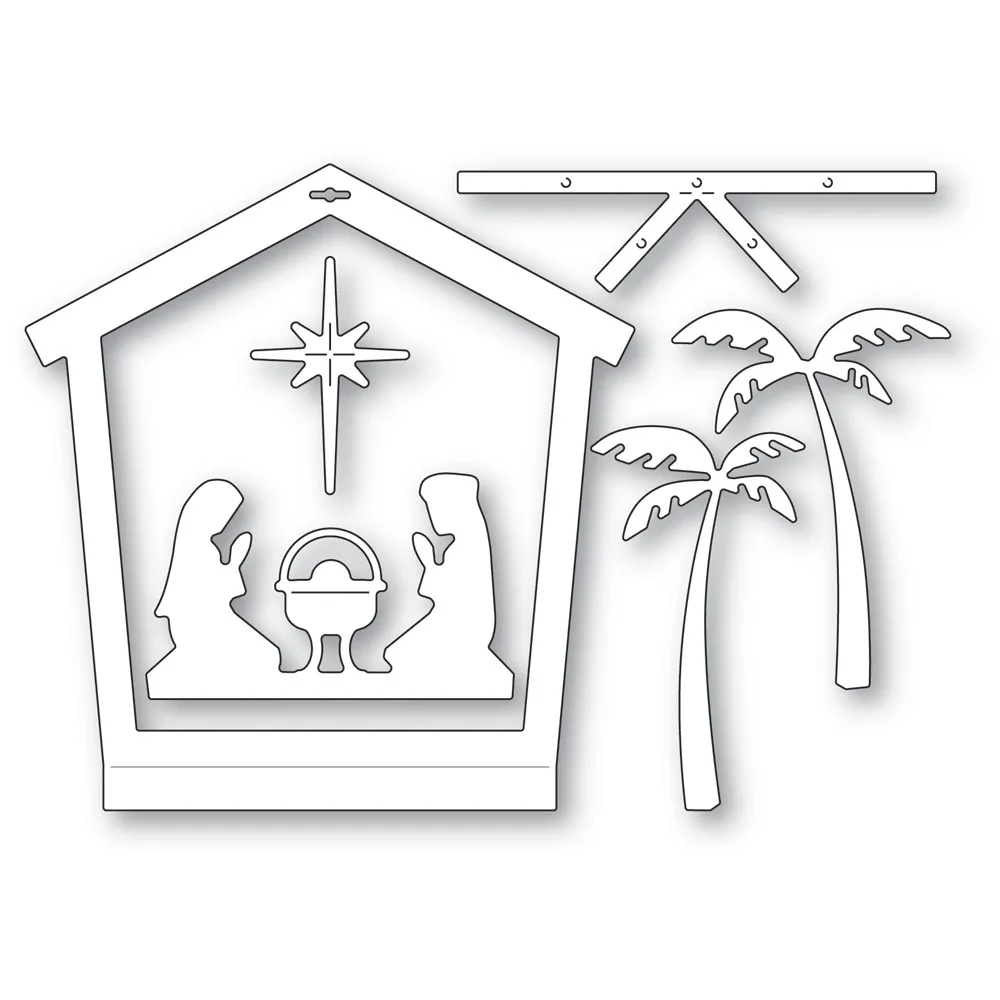 2021 Nativity House Frame Dies Mold Various Card Series Scrapbook Paper Craft Knife Mould Blade Punch Cut Die Metal Cutting Dies