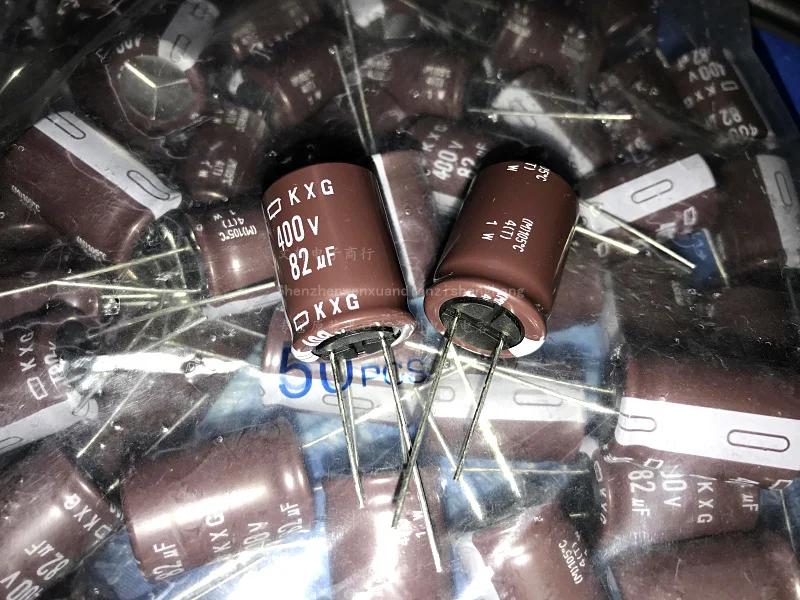 2024 10pcs NEW NIPPON KXG 400V82UF 18X25MM NCC electrolytic Capacitor 82UF 400V CHEMI-CON 82uf/400v kxg hot sale