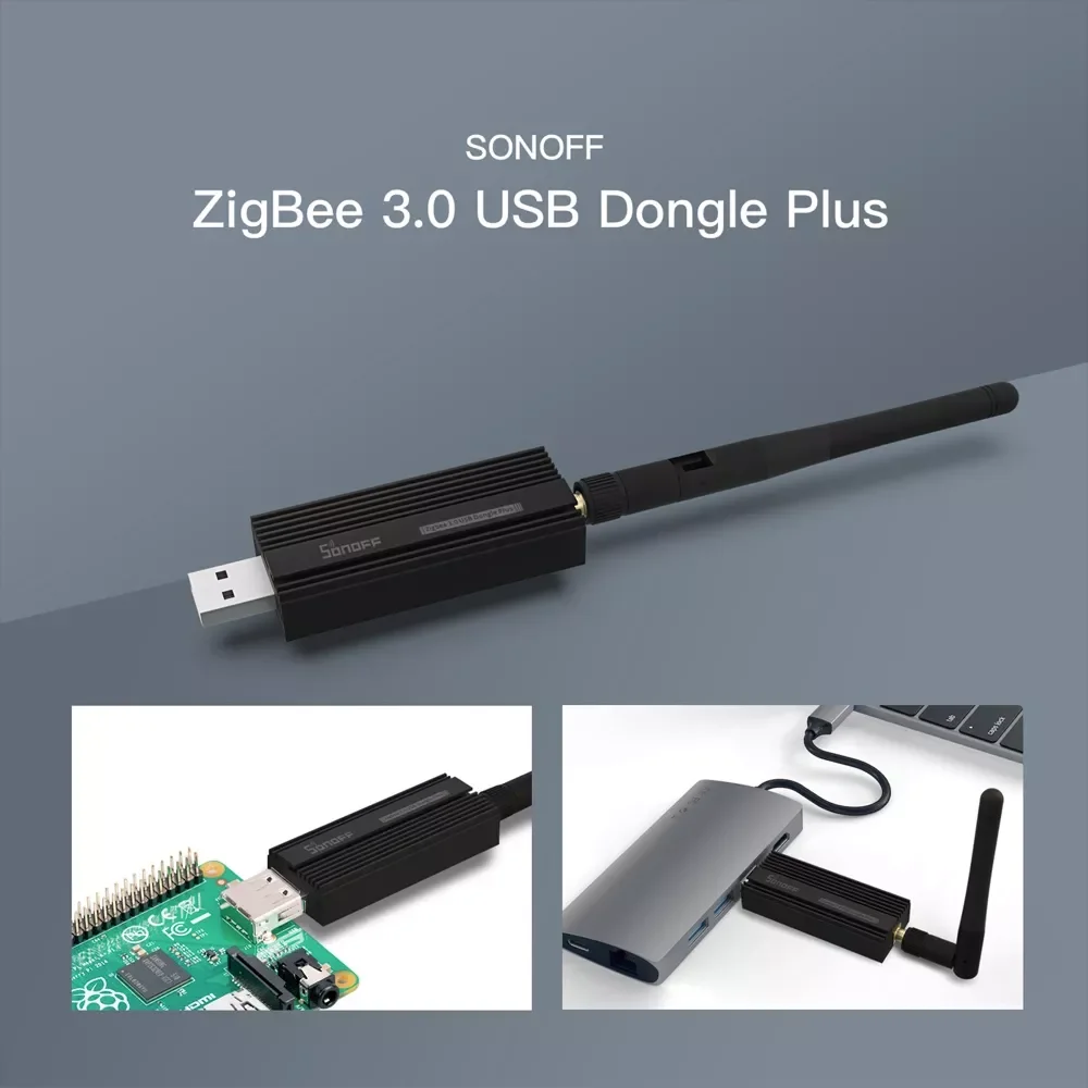 SONOFF ZBDongle-E USB Dongle Plus Zigbee 3.0 Wireless Zigbee Gateway Analyzer Zigbee2MQTT USB Interface Capture with Antenna