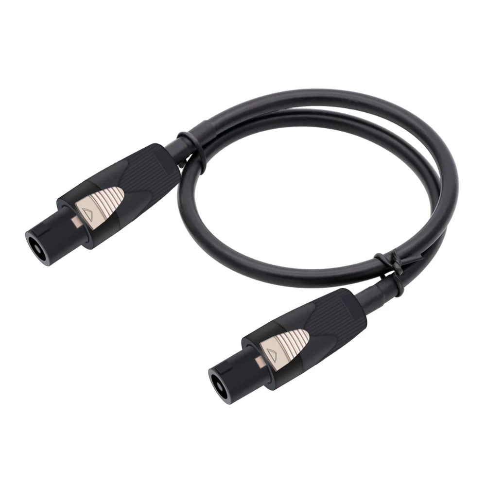 1M-10M Speaker Cable 12AWG Patch Cords - Speakon to Speakon Professional Cables Black Neutrik NL4FX (NL4FC) 12 Gauge Wire