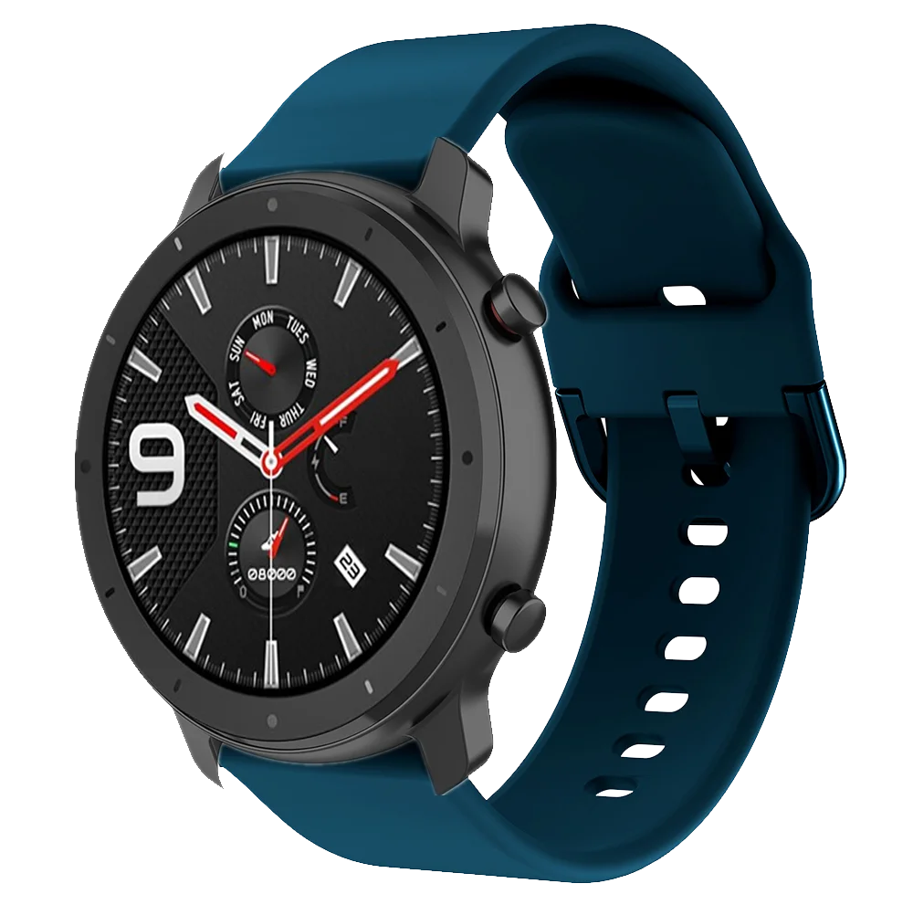 AKBNSTED 20มม.22มม.ซิลิโคนที่มีสีสันสายนาฬิกาสำหรับSamsung GalaxyนาฬิกาActive/Huami Amazfit GTR/GTS/Stratos/Garmin Venu