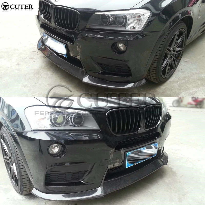 F25 X3 M-TECH Carbon Fiber Front Bumper Lip Spoiler Rear Diffuser for Bmw F25 X3 M-tech Bumper 13-16 - Image 2