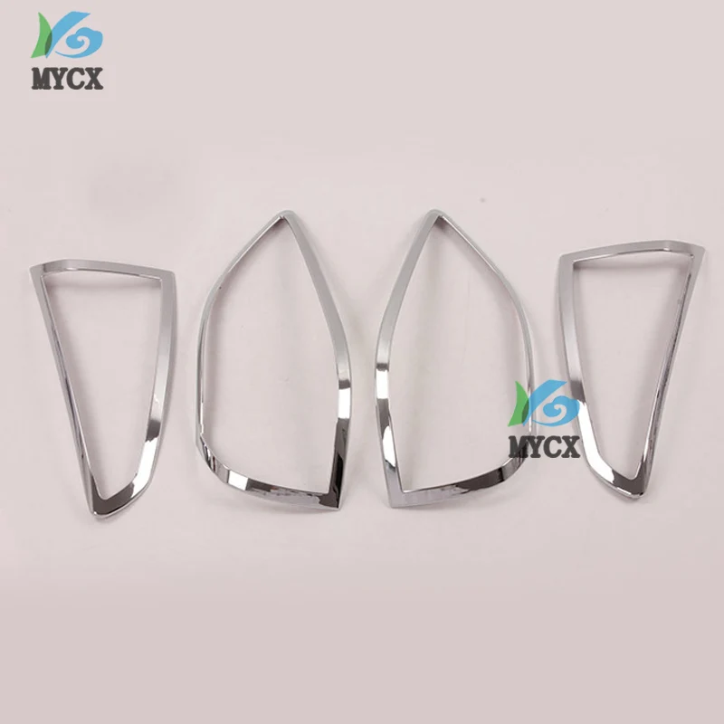 

For Hyundai Tucson 2019 2020 2021 ABS Chrome Rear Tail Light Lamp Cover Trim 4PCS