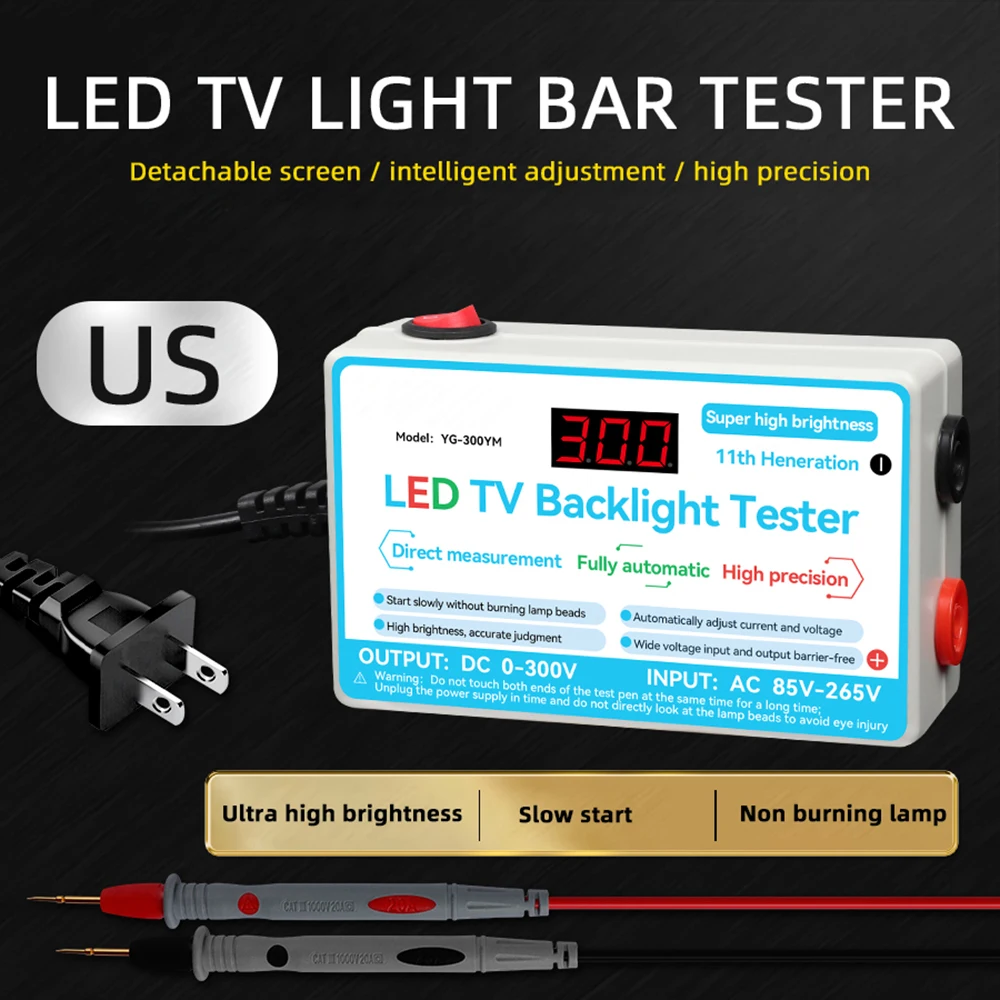 0-300V Output TV LED Tester TV Backlight Tester Meter Repair Tool Lamp Beads Strip Multipurpose LED Strips Beads Test Tools