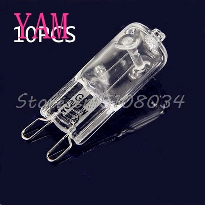 10Pcs/lot G9 Base Bright Halogen Light Bulb 40W 230V