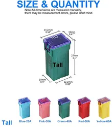 Fuse 20A 30A 40A 50A 60A PEC LPJ Automotive Car Fuse Tube Waterproof Fuse  for Nissan Honda Toyota,socket optional