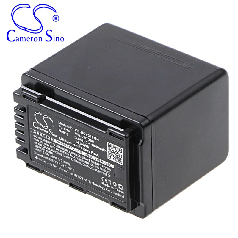 CameronSino Battery for Panasonic HC-W570 HC-W580 HC-W850EB VXF-999 HC-V270 fits Panasonic VW-VBT380 Digital camera Batteries