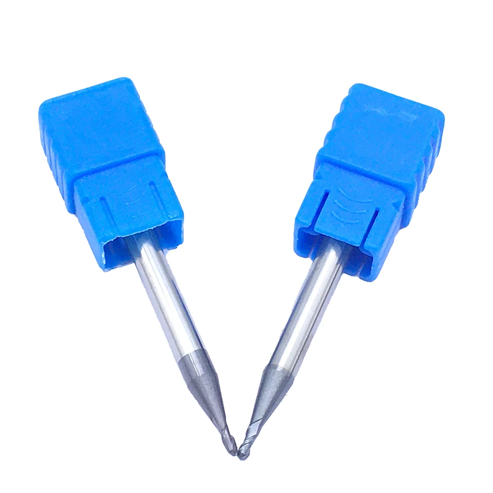 1PC R0.75XD4X50L 2 Seruling CNC Milling Cutter Solid Carbide Bola Hidung HRC50 Baja Tungsten Bola Hidung Akhir Mill Cutting alat