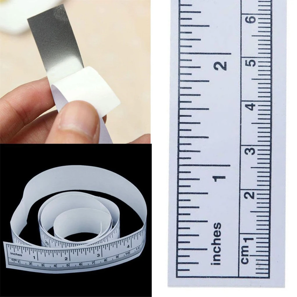 5/10pcs Self Adhesive Measure Tape Metric Inch Measure Tape Sewing Machine Sticker Tool Paper Ruler рулетка измерительная