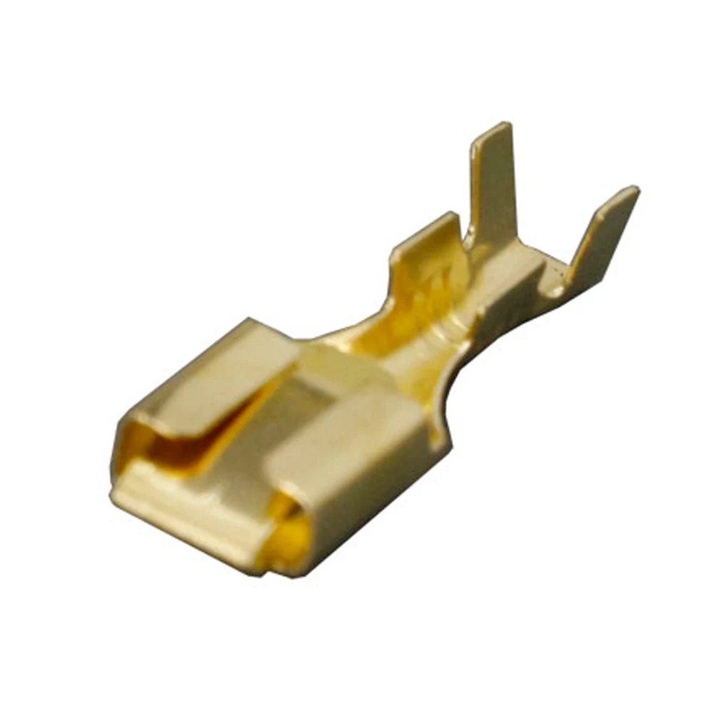 100 PCS 6.3mm Crimp Terminal Automobile connector terminals The Female Plug Terminal Copper